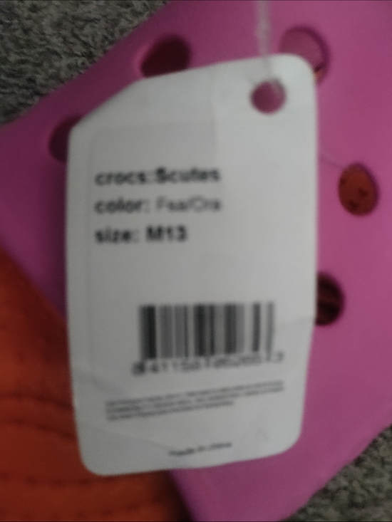 Crocs Classic Clog in Fuchsia and Orange main image 4